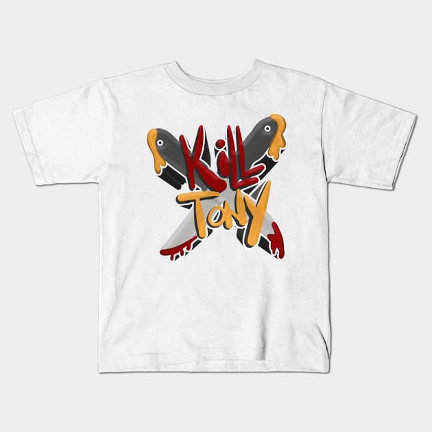 Kill Tony Podcast Logo With Knives Out Kids T-Shirt by Ina